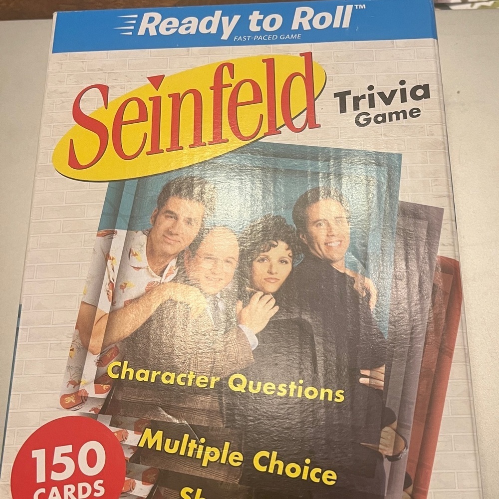 🧠 Seinfeld Trivia Game – Ready to Roll! | 150 Cards | Multiple Choice, Charact